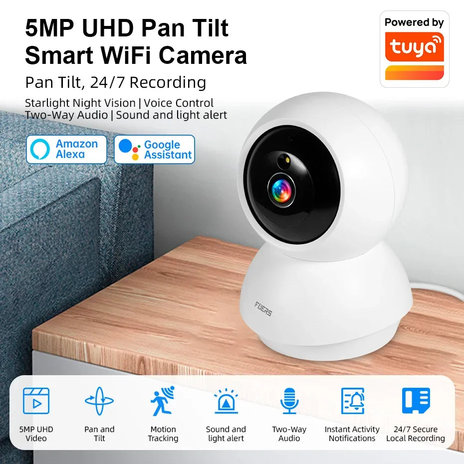 Caméra de Surveillance WiFi Intérieure avec Suivi Automatique