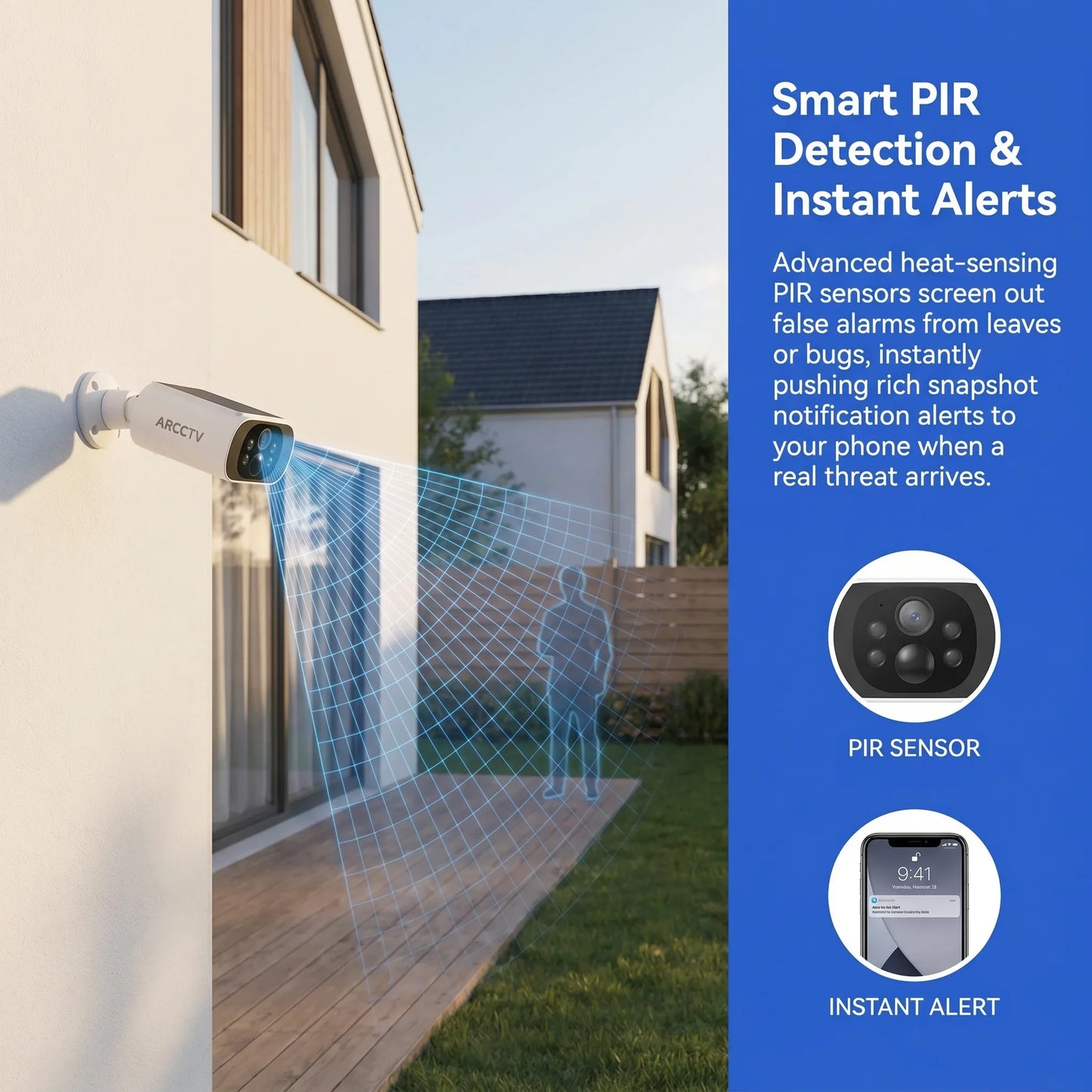 Kit De Caméras WiFi Solaires 4MP Avec Détection Humanoïde